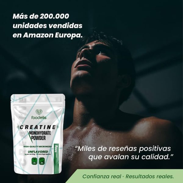 creatina monohydrato foodelis 300g