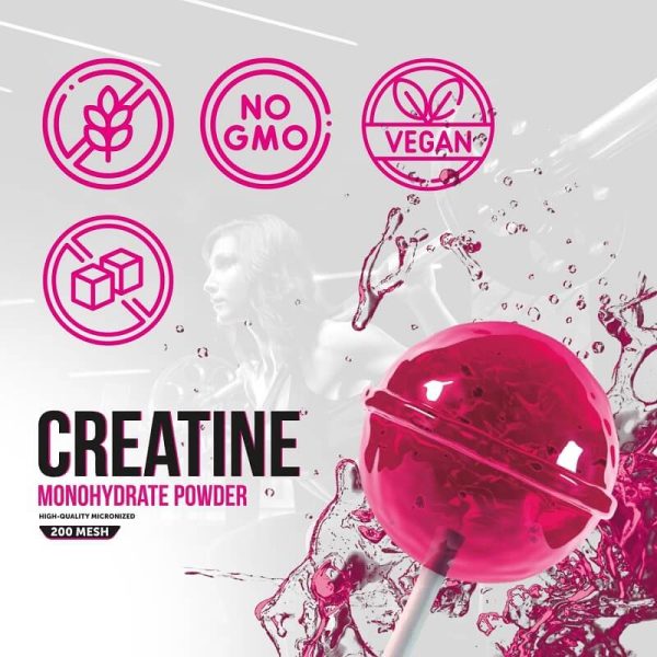 creatina monohydrato foodelis 300g lollypop
