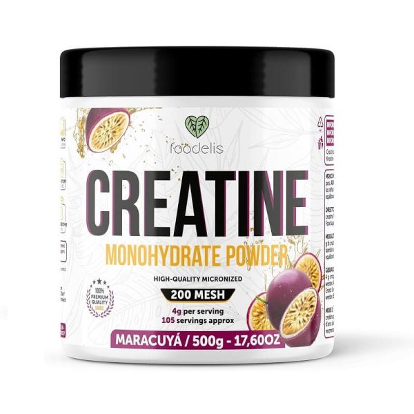creatina monohydrato foodelis 500g maracuyá