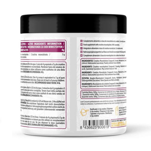 creatina monohydrato foodelis 500g maracuyá