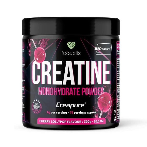 creatina monohydrato foodelis creapure® 300g lollypop