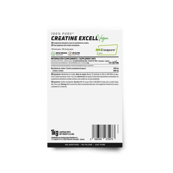 creatina monohydrato hsn 1kg creapure