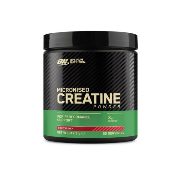creatina monohydrato optimum nutrition 247g ponche de frutas