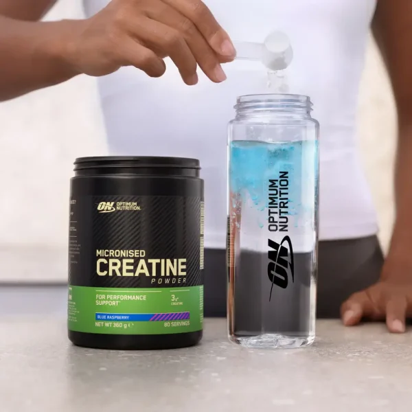 creatina monohydrato optimum nutrition 360g frambuesa azul