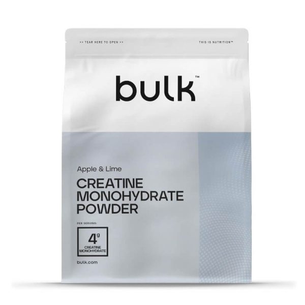 creatina monohidrato bulk 500g manzana y lima