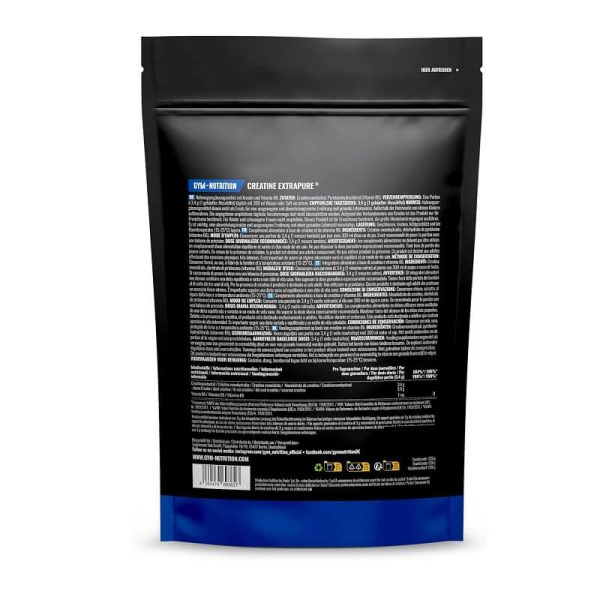 creatina monohidrato extrapura gym nutrition 1250g