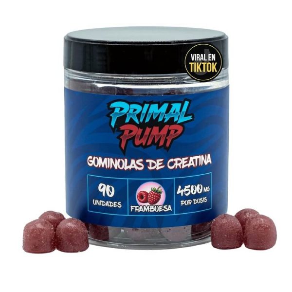 creatina monohidrato primal pump 90 gominolas frambuesa