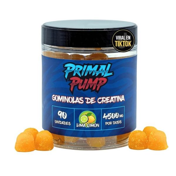 creatina monohidrato primal pump 90 gominolas lima limon