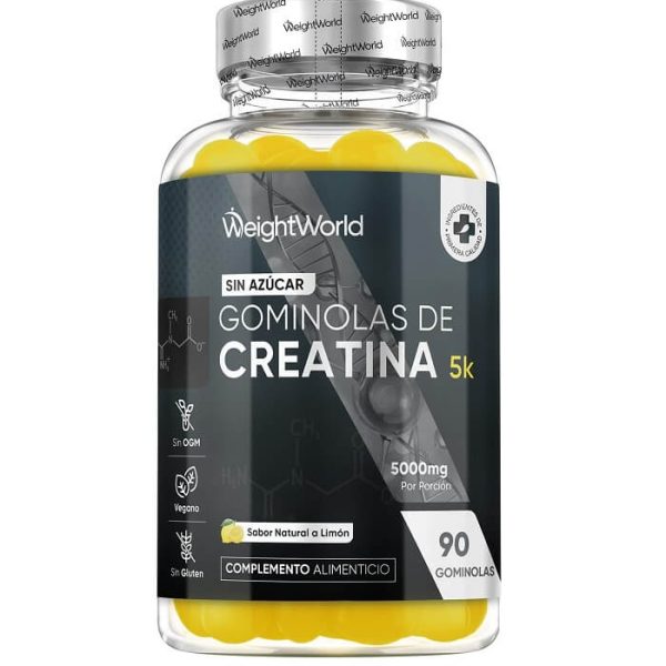 creatina monohidrato weightworld 90 gominolas limon